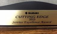 Close Up of Cutting Edge Award, 2015.